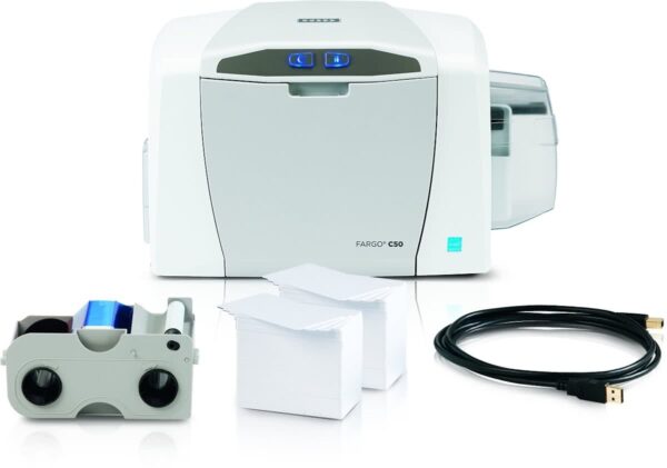 HID FARGO C50 Plastic ID Card Printer - Image 2