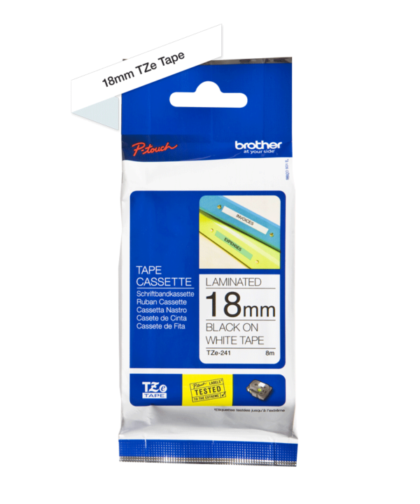 Brother TZe-241 laminated White Tape - Image 2