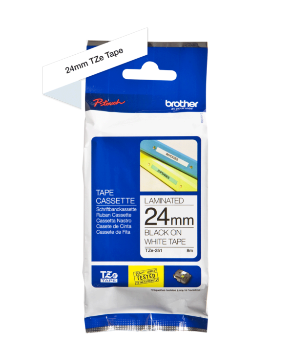 Brother TZe-251 laminated Labeling Tape - Image 2