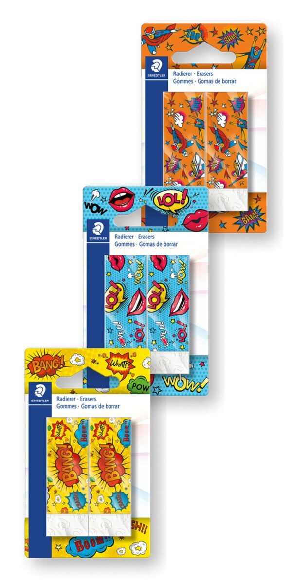 STAEDTLER® Rasoplast 526 B Eraser 2-Pieces - Assorted Comic