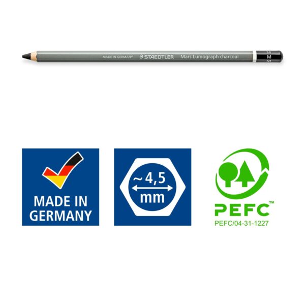 Mars® Lumograph® charcoal 100C Charcoal pencil + Blender - Image 3
