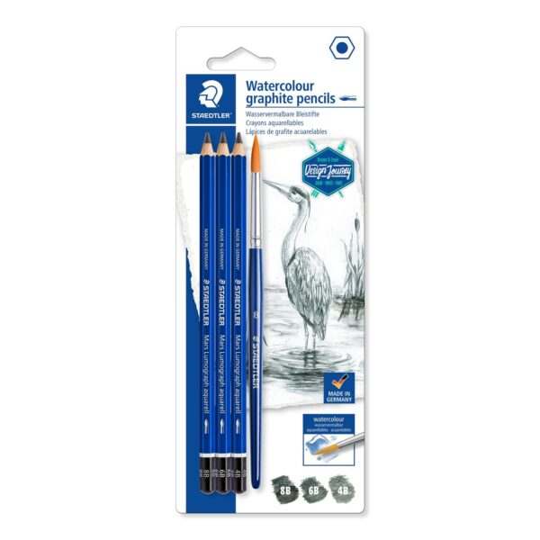 Mars® Lumograph® aquarell 100A Watercolour graphite pencil Set of 4