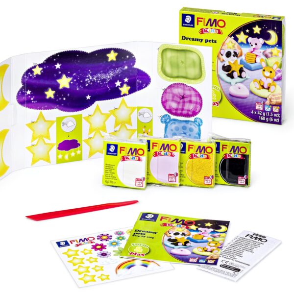 FIMO® kids 8034 Oven-bake modelling clay Form&Play Dreamy Pets 4x42gms - Image 3