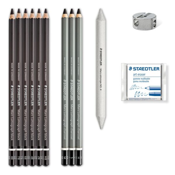 Mars® Lumograph® charcoal 100C DesiGreen Journey Mixed Charcoal - Set of 12 - Image 3