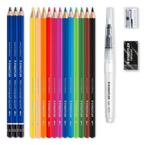 STAEDTLER® 146 10C Watercolour pencil DesiGreen Journey Mixed - Set of 18 - Image 2