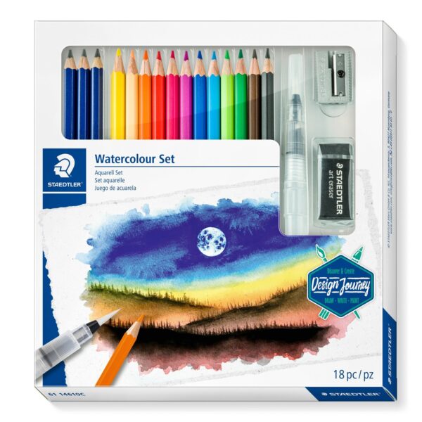 STAEDTLER® 146 10C Watercolour pencil DesiGreen Journey Mixed - Set of 18