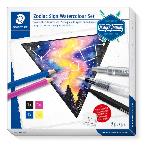 Design Journey Trend Set #1 Zodiac sign Watercolour - Set of 9