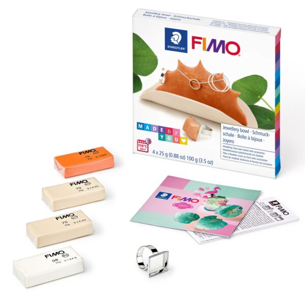 FIMO® 8025 DIY Oven-bake modelling clay Soft Jewellery Bowl 4x25gms - Image 3