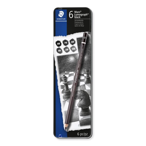 Mars® Lumograph® Black 100B Drawing Pencil - Set of 6