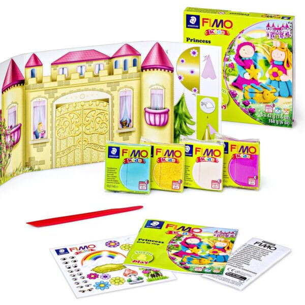 FIMO® kids 8034 Oven-bake modelling clay Form&Play Princess 4x42gms - Image 3