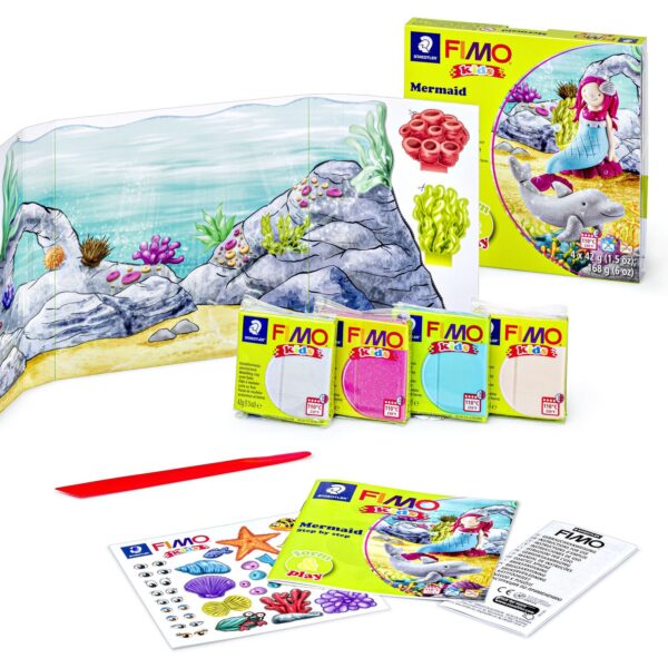 FIMO® kids 8034 Oven-bake modelling clay Form&Play Mermaid 4x42gms - Image 3