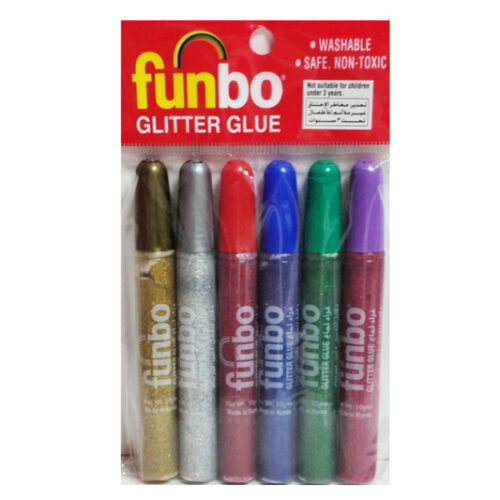 Funbo Glitter Glue 6gm x 6 Colors - FO-GG06/24