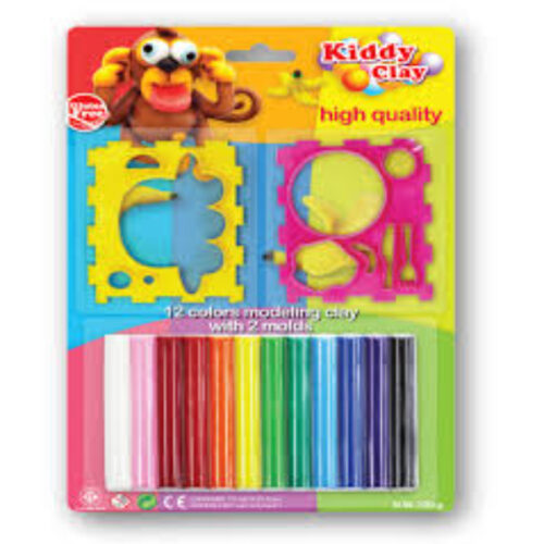 Kiddy Clay Modeling Clay KC-ST-200-12 - Set of 12 Colors