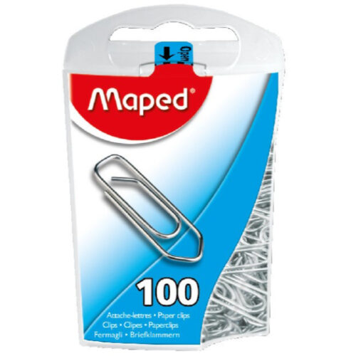 Maped D.Box 25mm Paper Clips Color MD-321011 - Pack of 100 Pieces