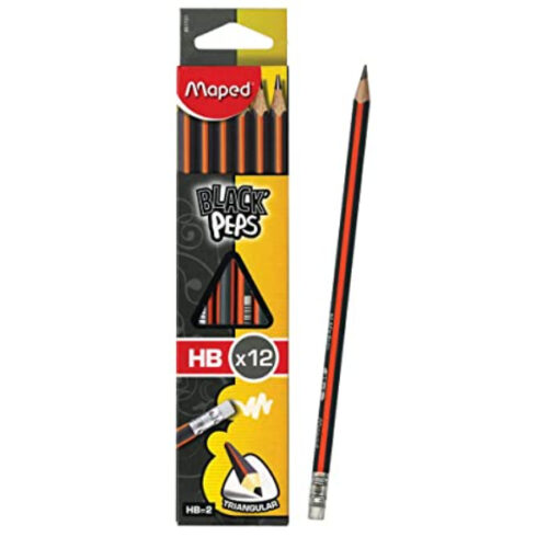Maped Black Peps Mini3 x HB Pencil Blister, MD-850211