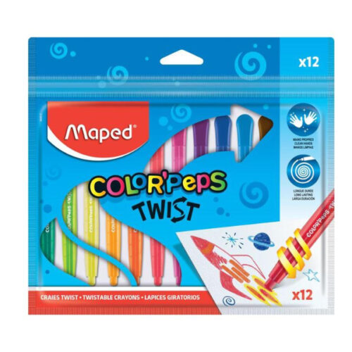 Maped Color Peps Twistable Crayons MD-860612 - Set of 12 Colors
