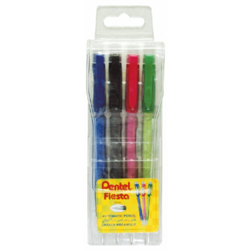 Pentel Mechanical Pencil Fiesta 0.5mm Wallet of 4 Piece, PE-AX105-04