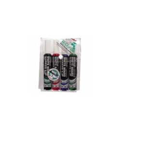 Pentel Maxiflo Whiteboard Marker Slim Chisel PE-MWL6S-04 - Wallet of 4 Colors