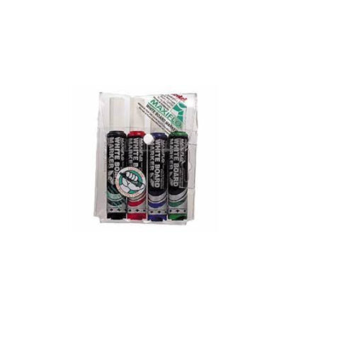 Pentel Maxiflo Whiteboard Marker Slim Chisel PE-MWL6S-04 - Wallet of 4 Colors