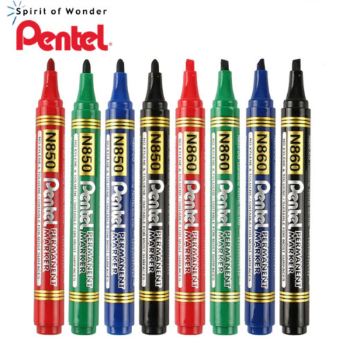 Pentel Marker Permanent Bullet Tip Assorted Colors PE-N850-04 - Wallet of 4 Pieces