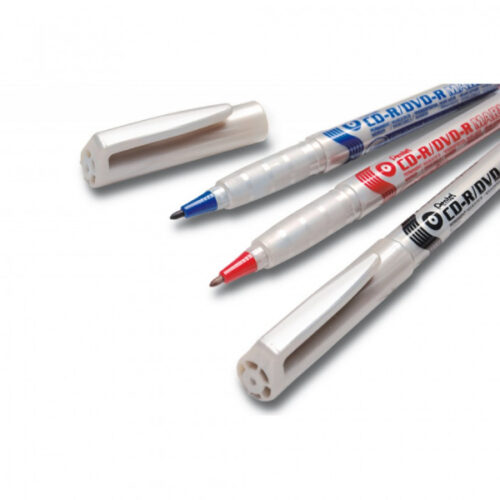 Pentel Marker for CD/DVD Black & Blue PE-NMS51-02AC - Set of 2
