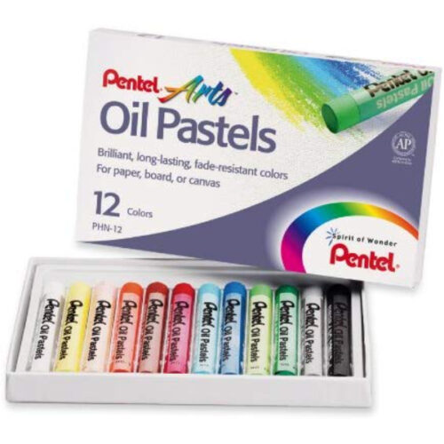 Pentel Oil Pastel Set of 12 Color  - New Package, PE-PHN-12AM