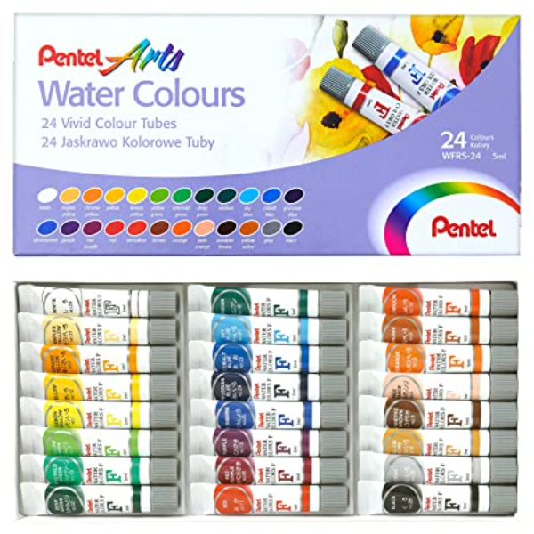 Pentel Water Colors 24 Tube Set
