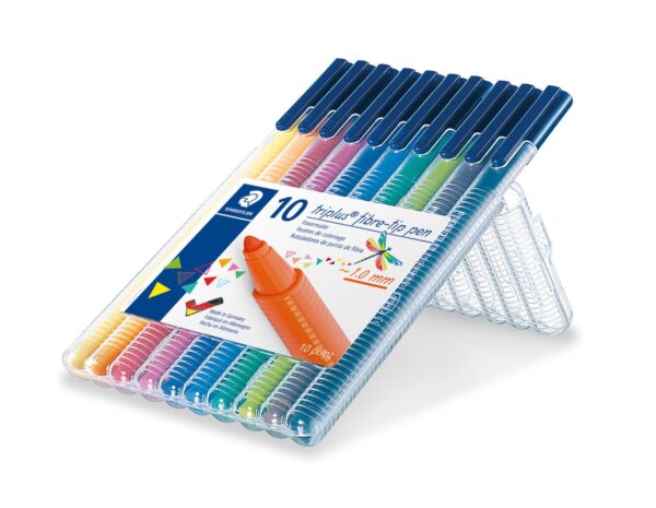 Staedtler triplus® color 323 Triangular fibre-tip pen, 10 Assorted Colors