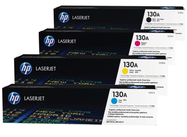 HP 130A Toner - Set of 4 Colors (CF350A,CF351A,CF352A & CF353A,)