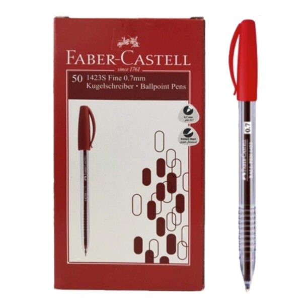 FABER CASTELL 1423 Ball Pen 0.7mm - Red