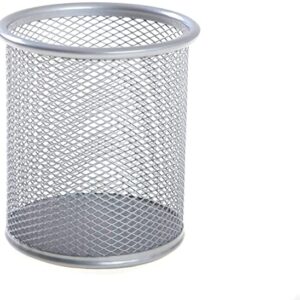 Pen Holder Metal Mesh Black - Round