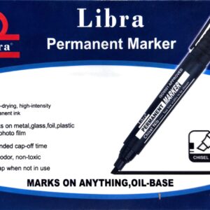 LIBRA Permanent Marker Chisel Tip Black