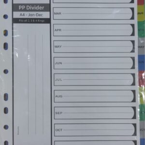 MAXI PP Divider Jan-Dec Color - 1 Set