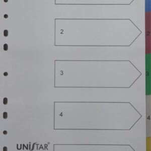 UNISTAR PP Divider 1-5 Color - 1 Set