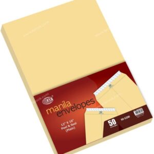 PSI Manila Envelope A4 12x10", 90gsm Peel&Seal