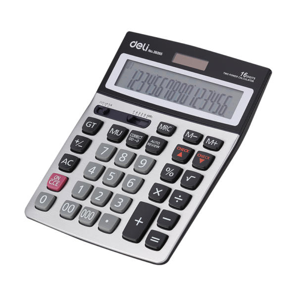 Deli Desktop Calculator Metal-16 digits, 120 steps check