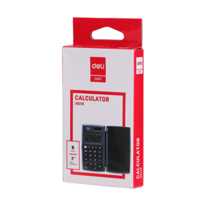 Deli Portable Calculator Plastic-8 digits,h/cover