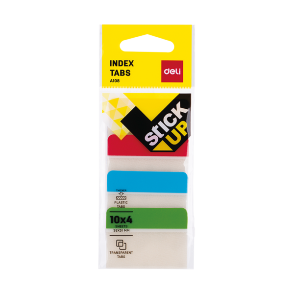 Deli Index Tabs 38×51mm tab