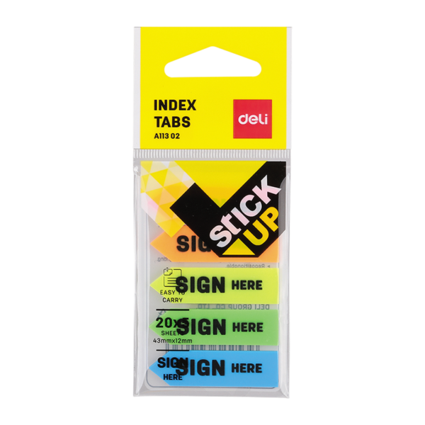 Deli Index Tabs 44×12mm tab
