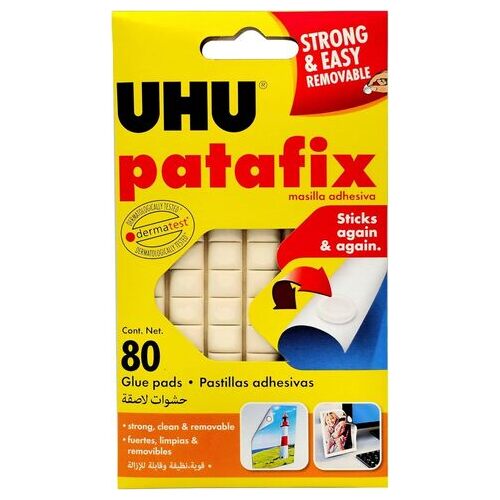 UHU Patafix Repositionable Adhesive Pads - 80 Pieces (UH39125)